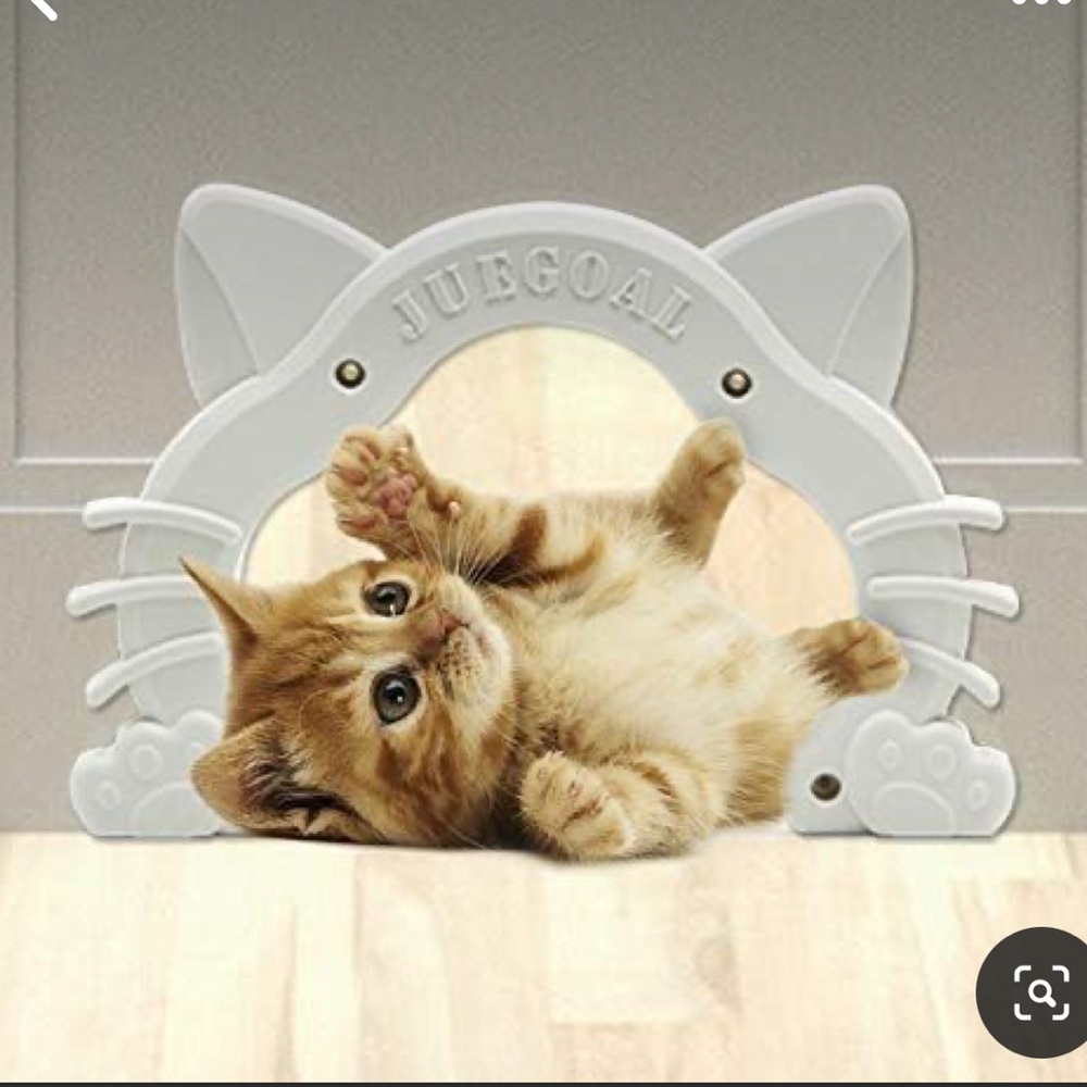 Cat Door Kitty Shaped Hole Pet Door for Cat and Small Pets